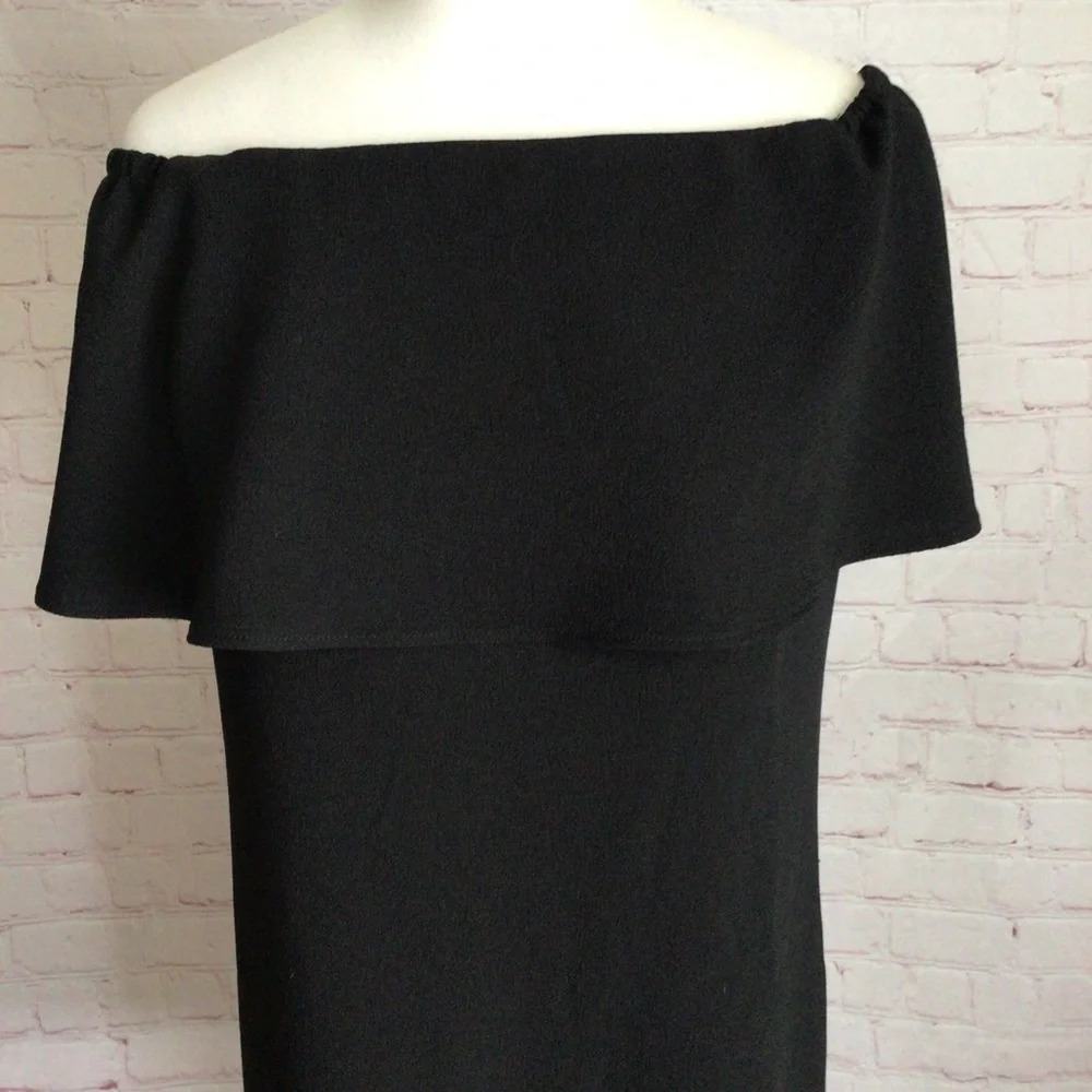 Charles Henry Black Off Shoulder Dress - Size Small Petite - Picture 2 of 8